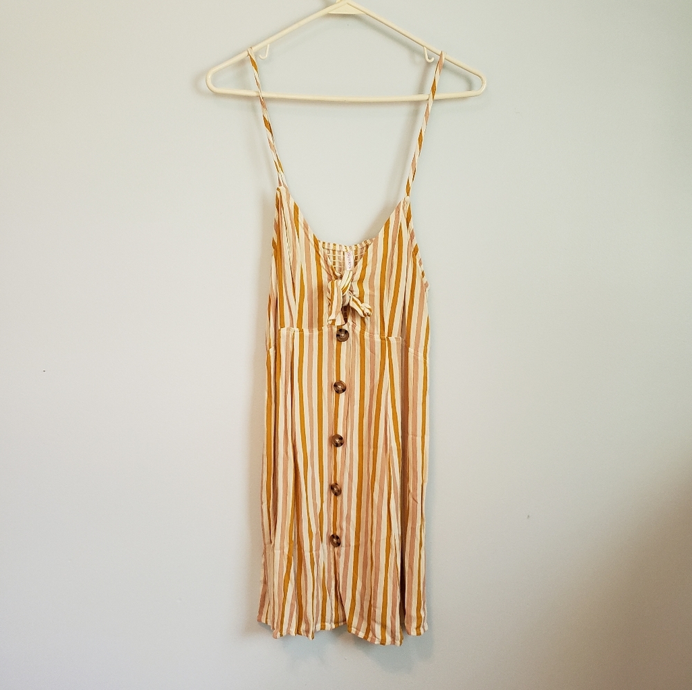 Striped Summer Sundress with Tie Cutout